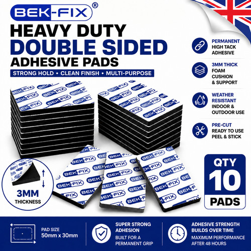 Heavy duty double - sided, sticky