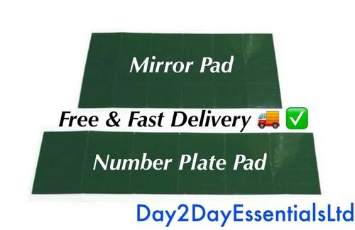 Number plate mirror - plate, pads