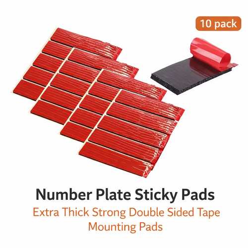 Number plate sticky pads - number,