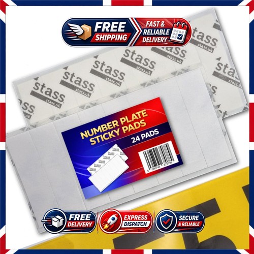 Stass number plate sticky pads - number,